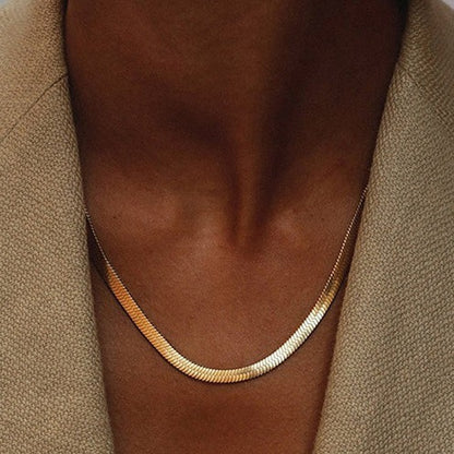 Rose Gold Lithe Snake Necklace