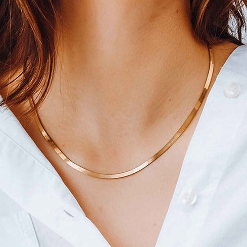 Rose Gold Lithe Snake Necklace