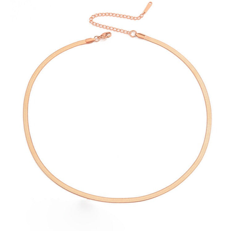 Rose Gold Lithe Snake Necklace