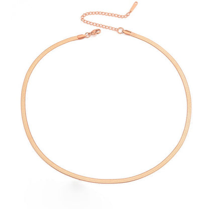 Rose Gold Lithe Snake Necklace