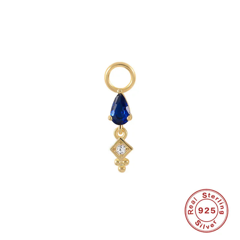 Sterling Silver Earring Charm | Blue Royale