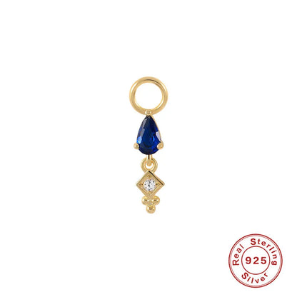 Sterling Silver Earring Charm | Blue Royale