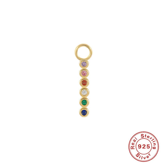 Sterling Silver Earring Charm | Rainbow