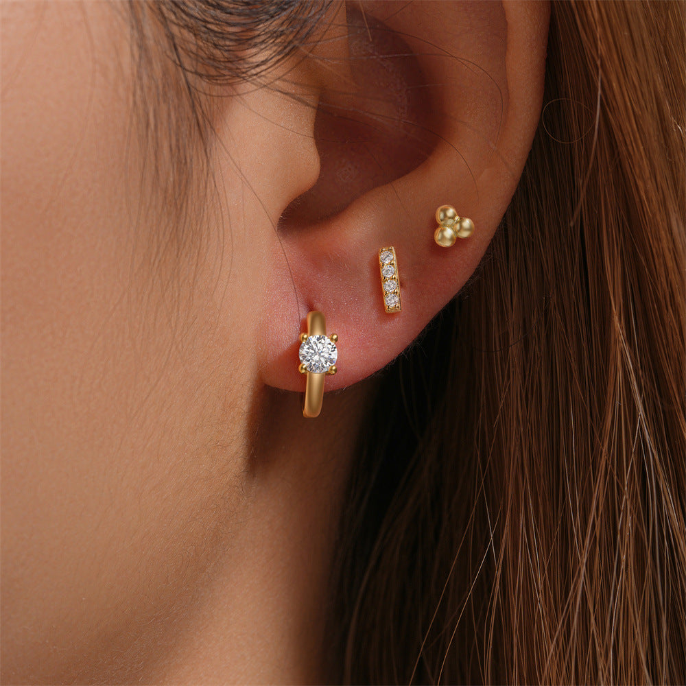 Mod Sterling Silver Earring Set