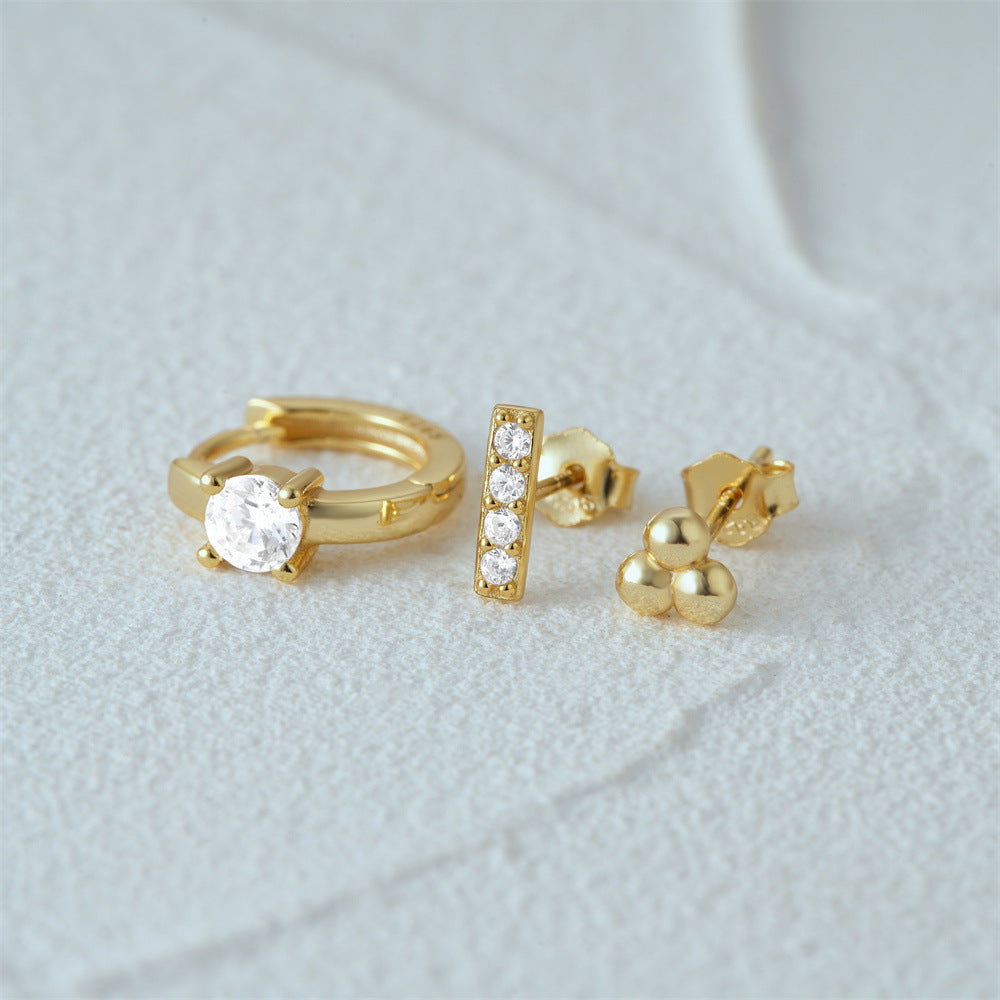 Mod Sterling Silver Earring Set