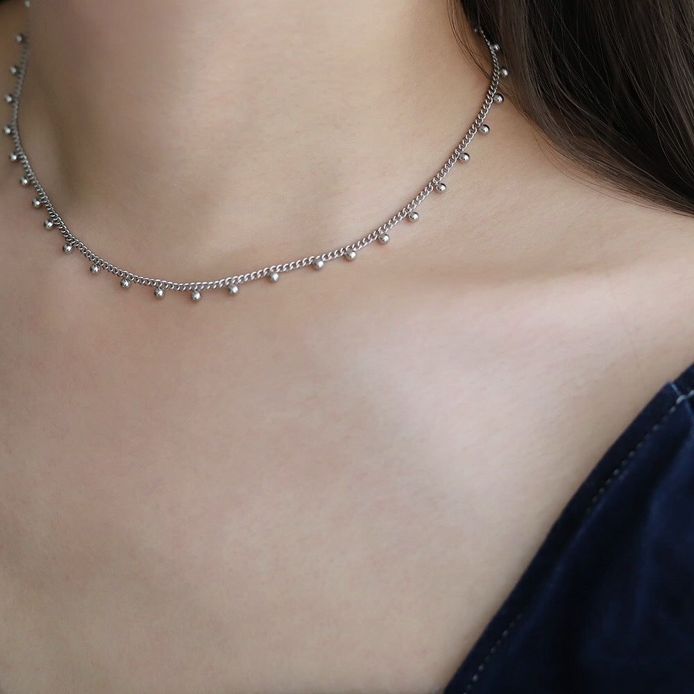 Silver Droplet Necklace