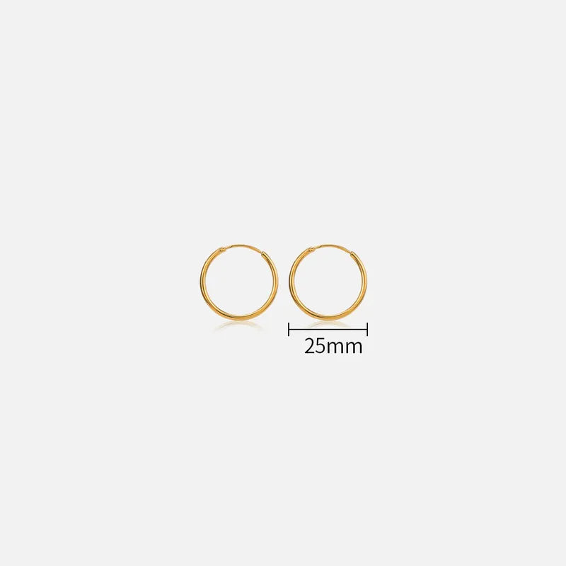 25mm Super Skinny Hoop Earrings
