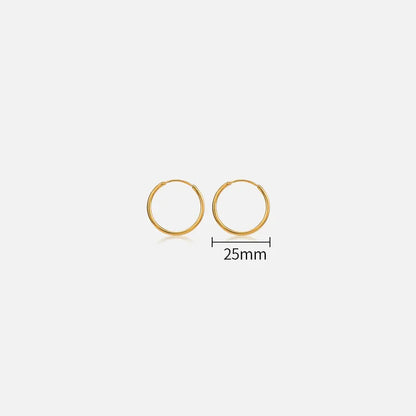 25mm Super Skinny Hoop Earrings
