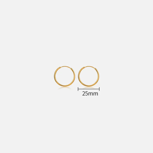25mm Super Skinny Hoop Earrings