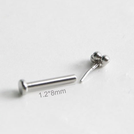 Three Little Dots | Threadless Flat Back Stud – James Jewellery
