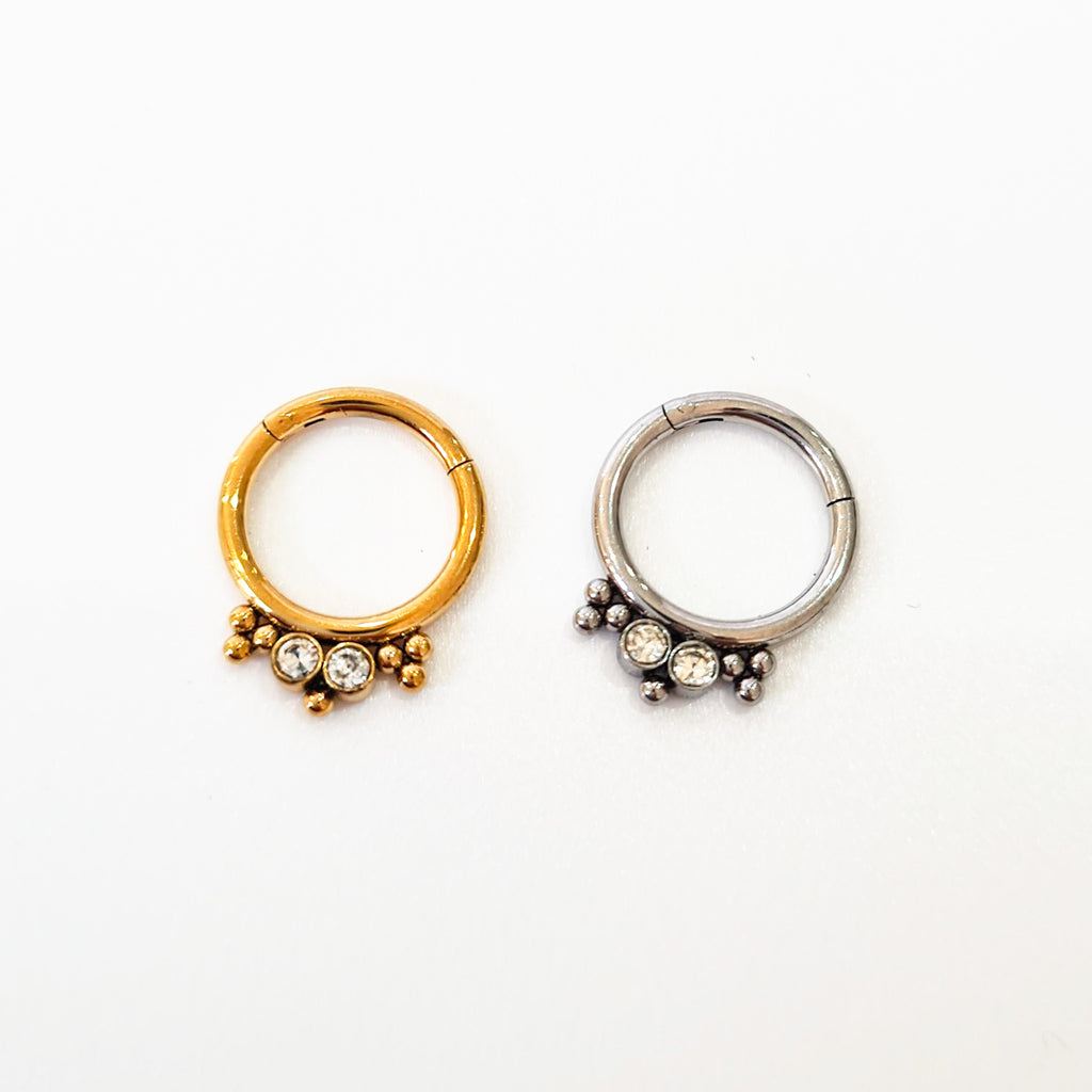 1.2mm Belle | Stainless Steel Seamless Clicker Ring 16G Gauge