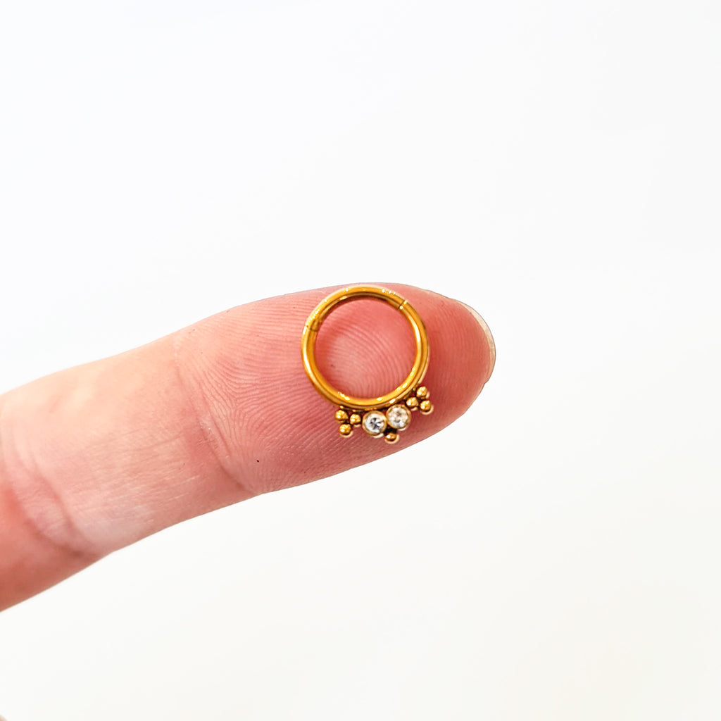 1.2mm Belle | Stainless Steel Seamless Clicker Ring 16G Gauge