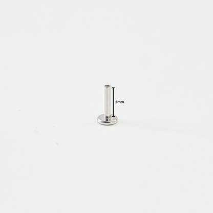 6mm Titanium Screw-In Labret Back (1pc single)