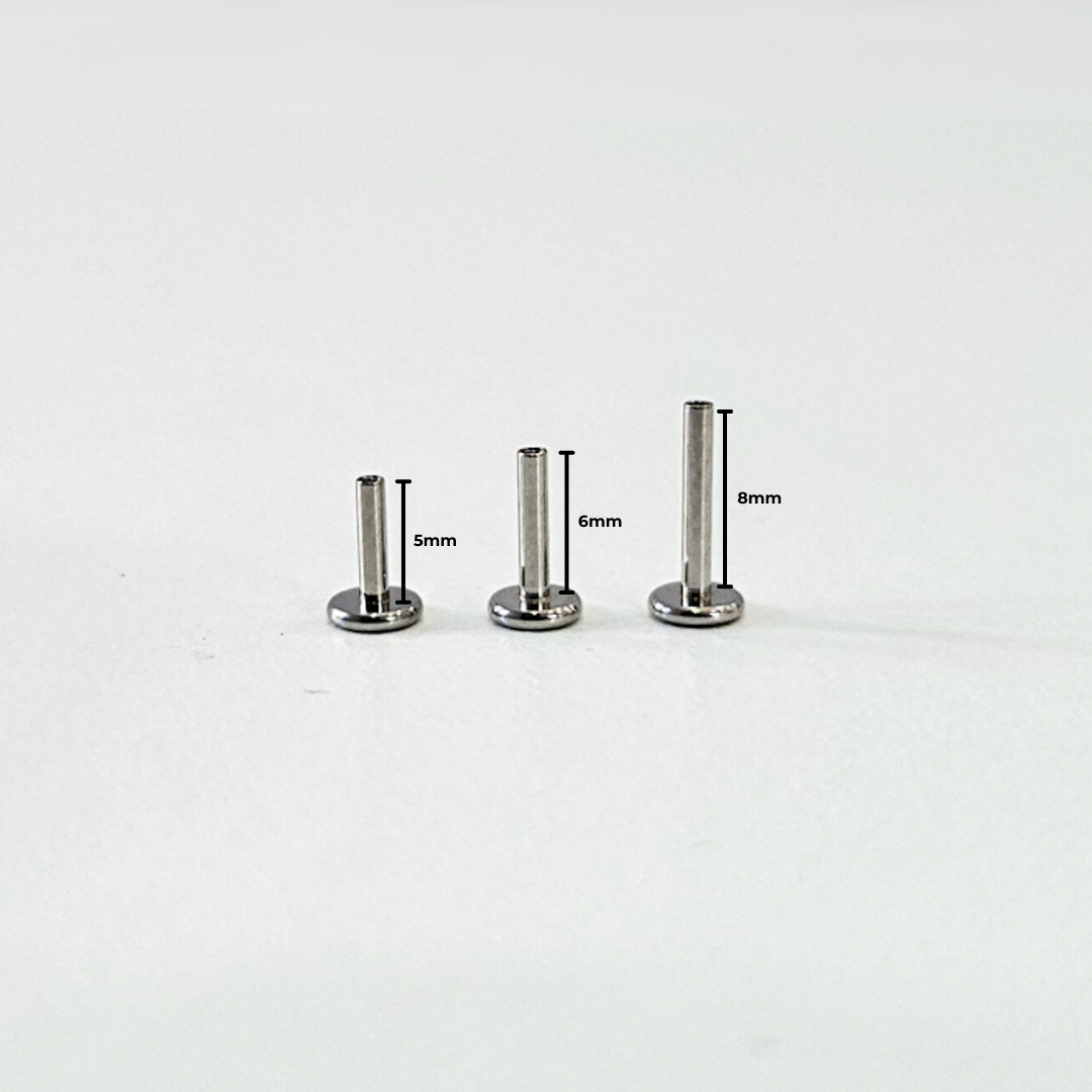 6mm Titanium Screw-In Labret Back (1pc single)