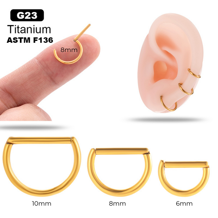 8mm Straight Bar | G23 Titanium Clicker Ring