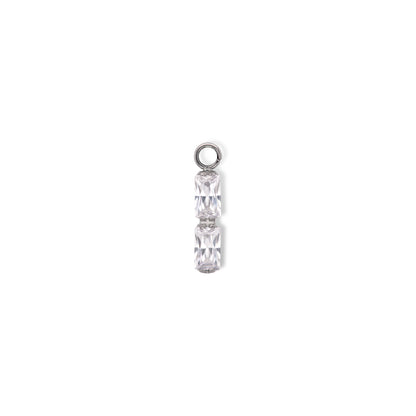 Waterproof Earring Charm | Double Baguette