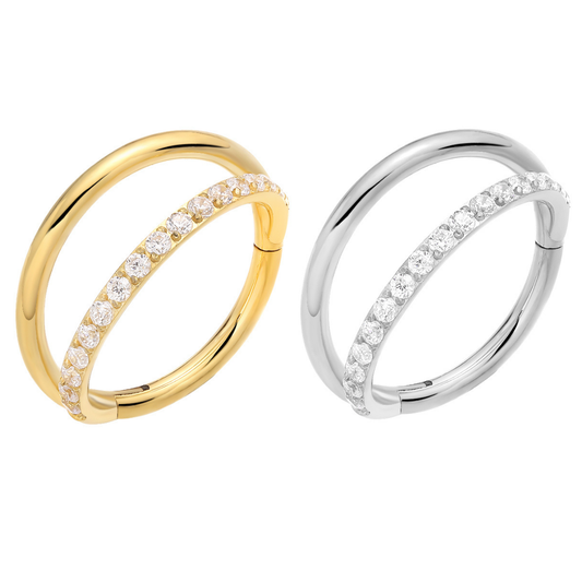 10mm Double CZ | Seamless Segment Ring (single)