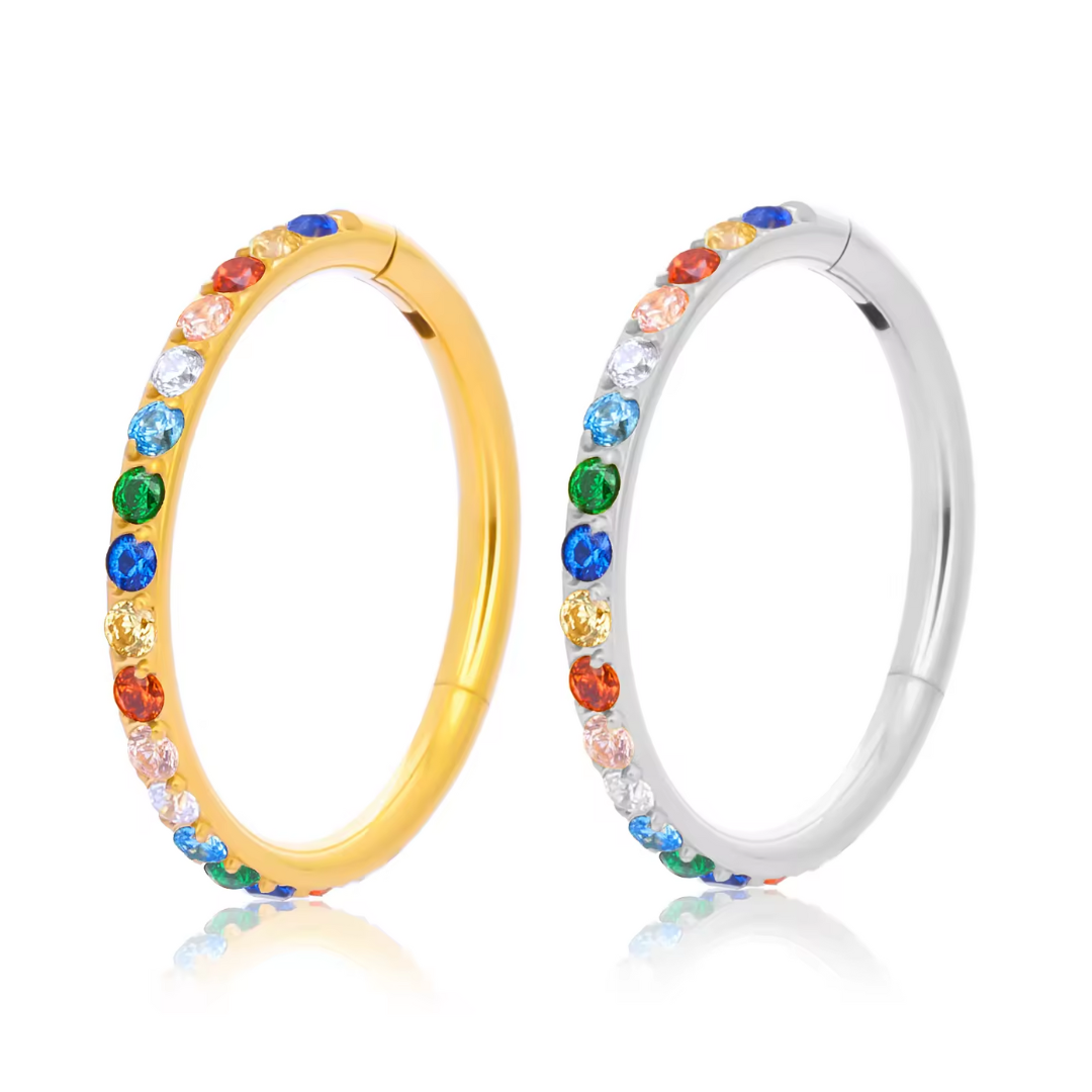 1.2mm Rainbow| Seamless Segment Ring (1pc single)