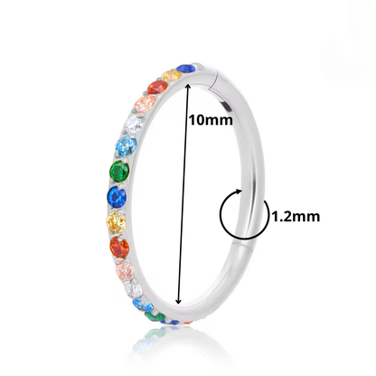 1.2mm Rainbow| Seamless Segment Ring (1pc single)