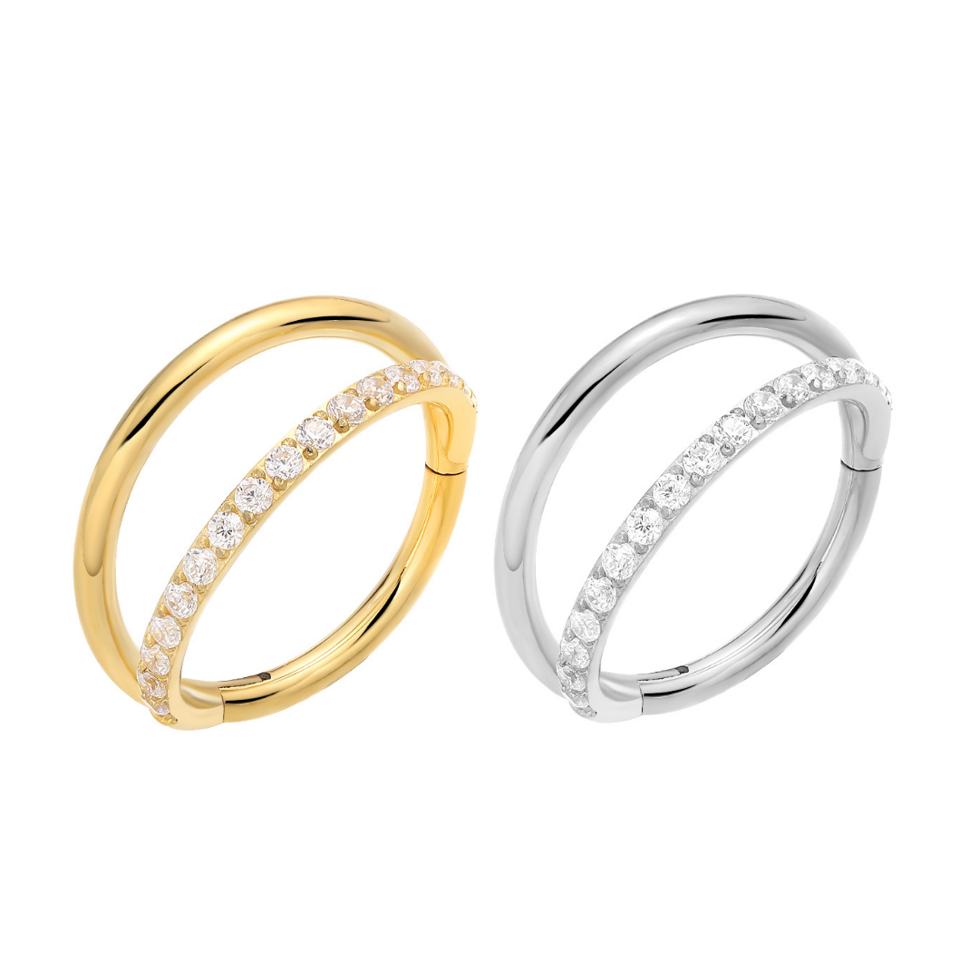 8mm Double CZ | Seamless Segment Ring (single)