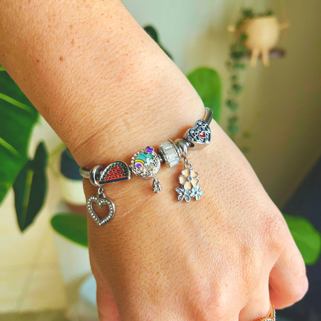 Watermelon Bead Bracelet Charm