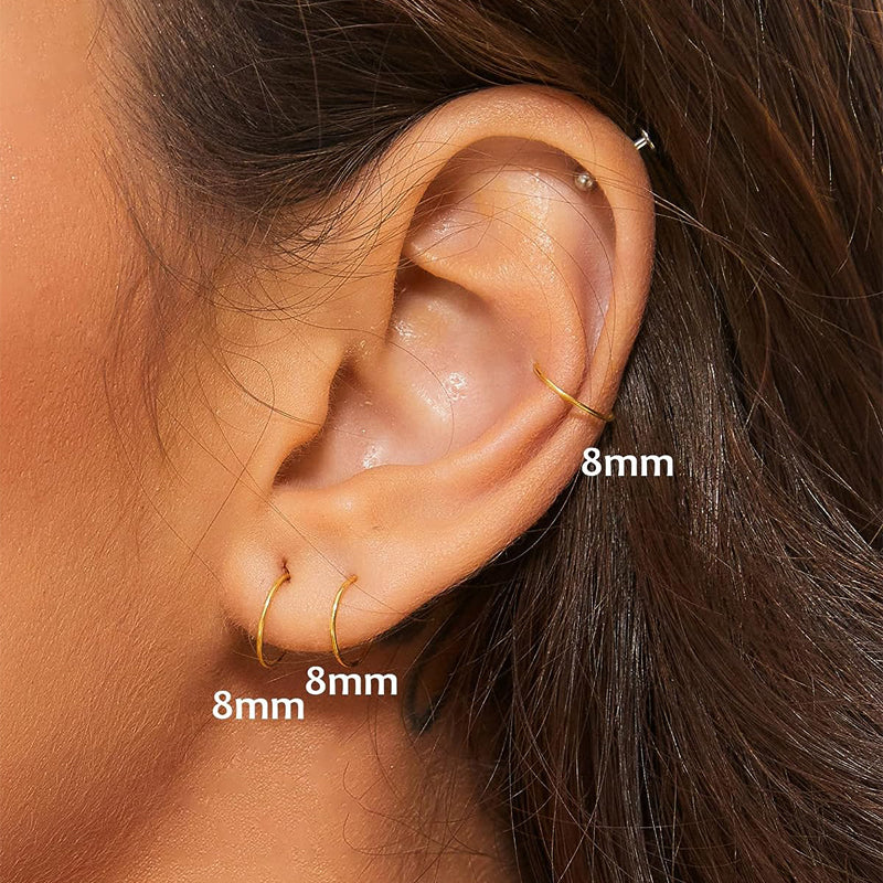 0.8mm | Stainless Steel Seamless Clicker Ring 20G Gauge