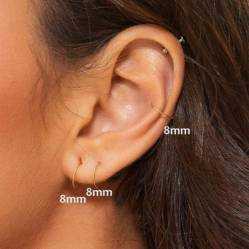 0.8mm | Stainless Steel Seamless Clicker Ring 20G Gauge