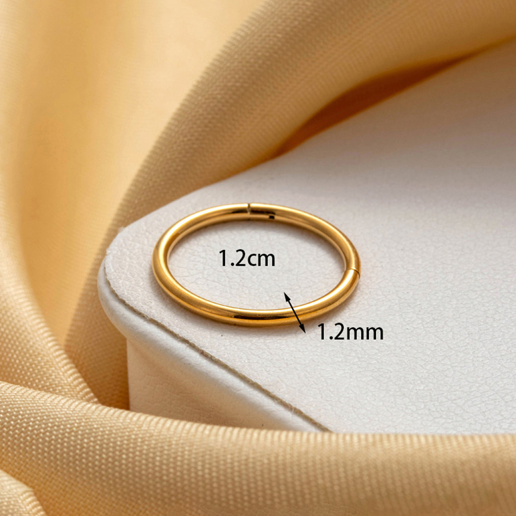 1.2mm | Stainless Steel Seamless Clicker Ring 16G Gauge