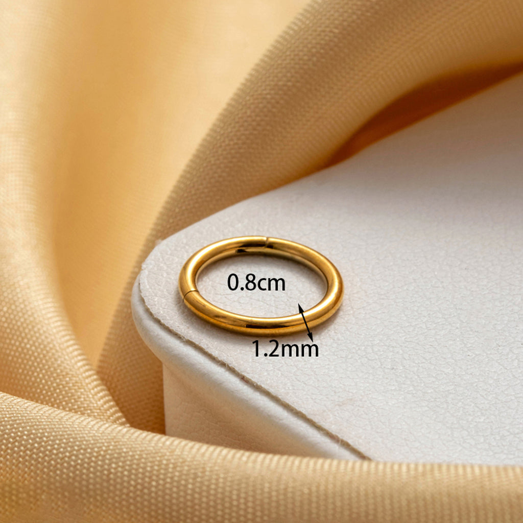 1.2mm | Stainless Steel Seamless Clicker Ring 16G Gauge