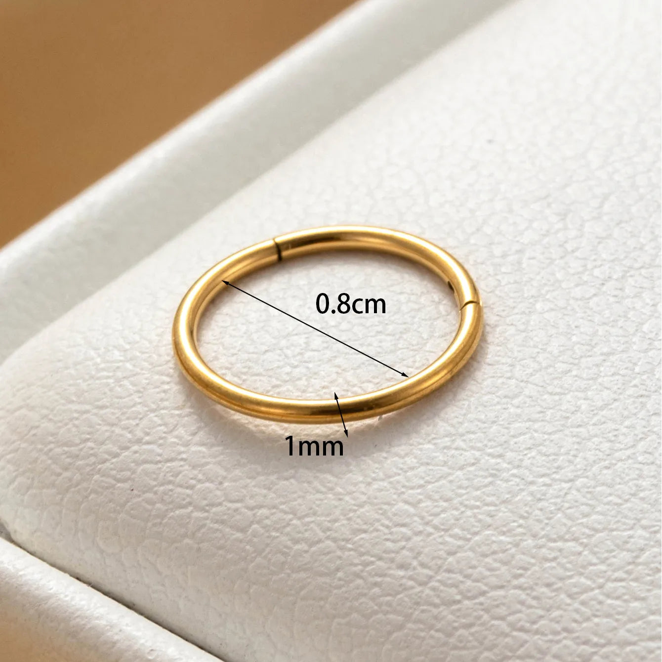 1mm | Stainless Steel Seamless Clicker Ring 18G Gauge