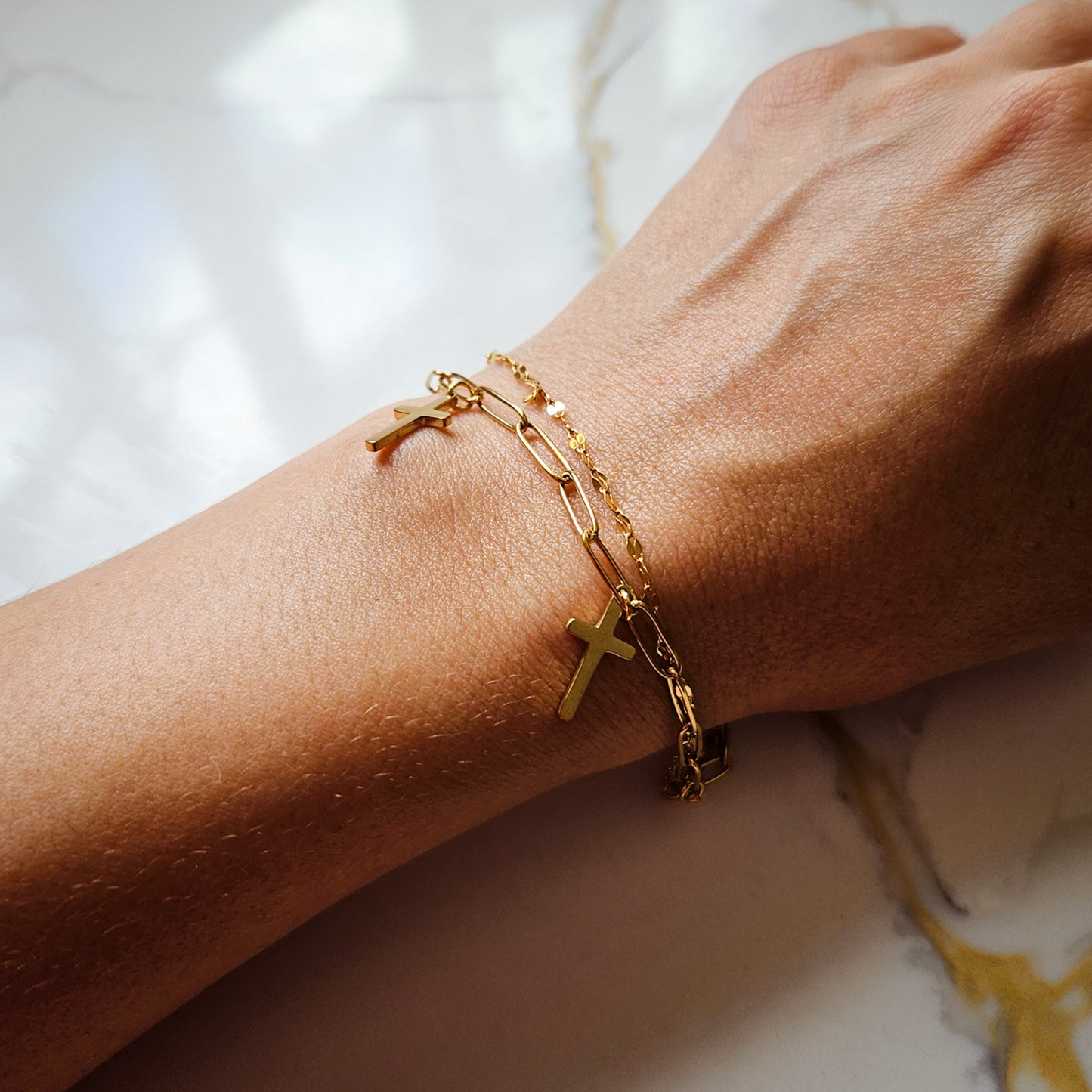 Cross Duo Bracelet