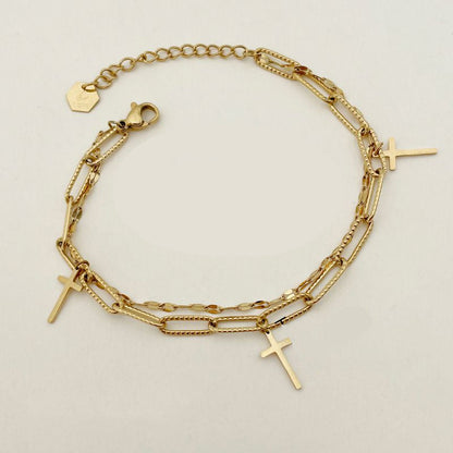 Cross Duo Bracelet