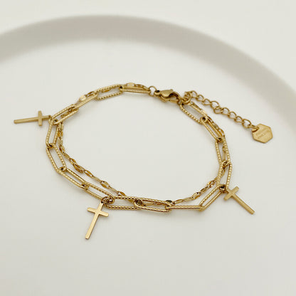 Cross Duo Bracelet