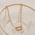 Paperclip Necklace with Oval Buckle