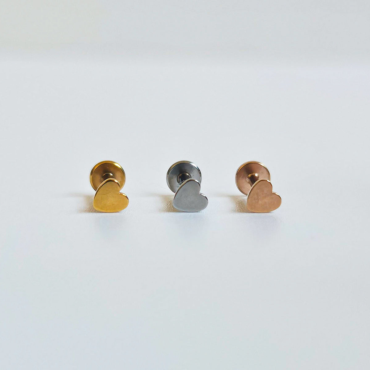 Tiny Heart | Stainless Steel Flat Back Stud