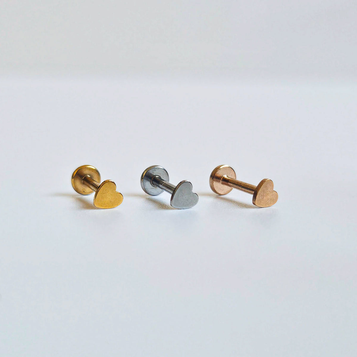Tiny Heart | Stainless Steel Flat Back Stud
