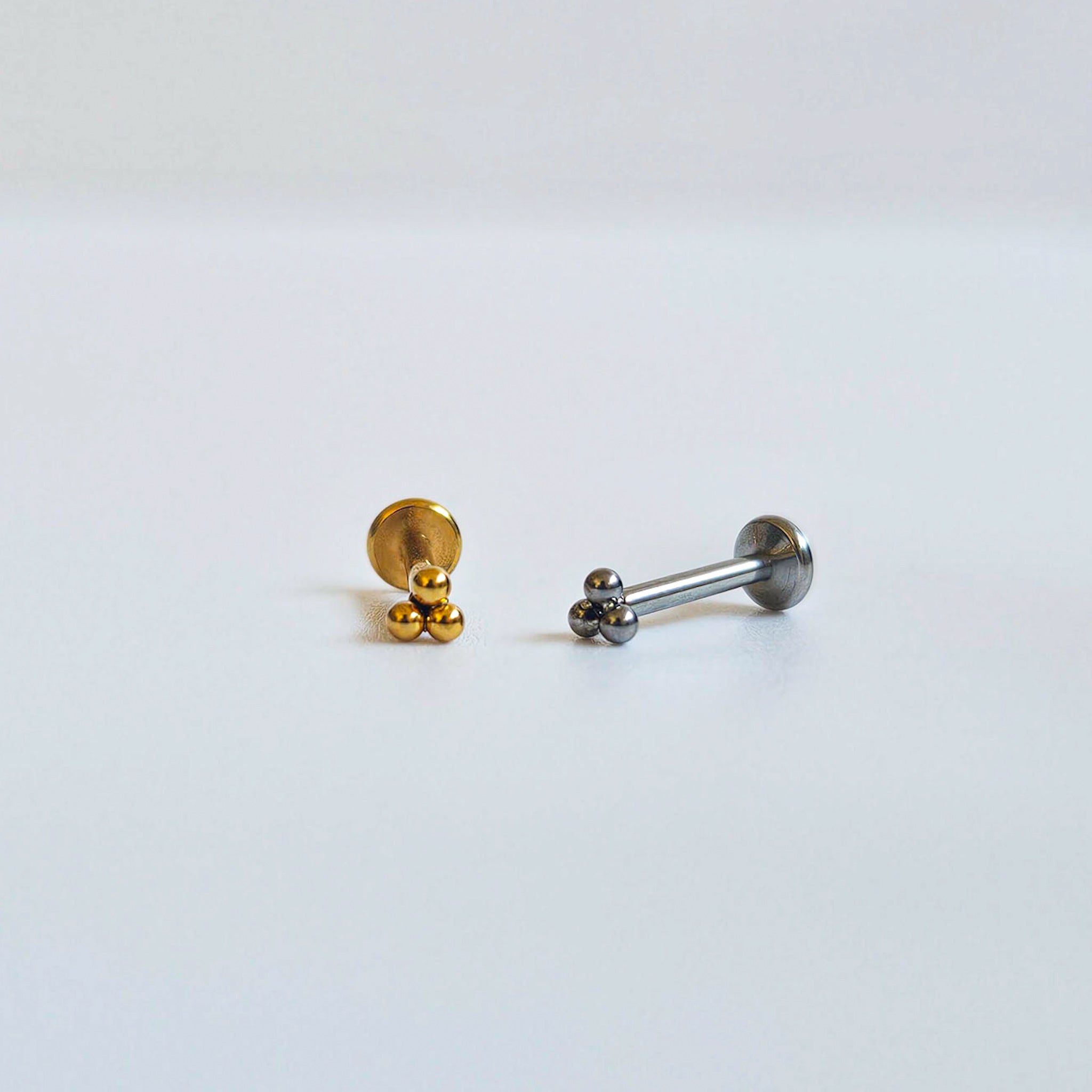 Three Little Dots | G23 Titanium Threadless Flat Back Stud 16G Gauge