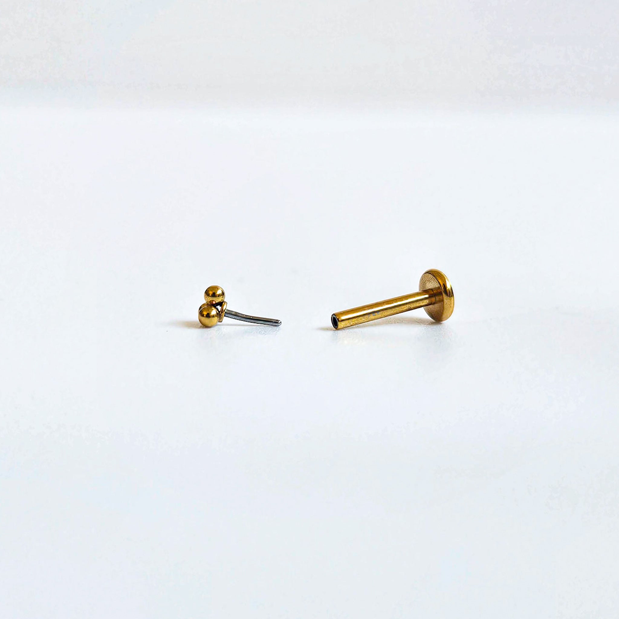 Three Little Dots | G23 Titanium Threadless Flat Back Stud 16G Gauge