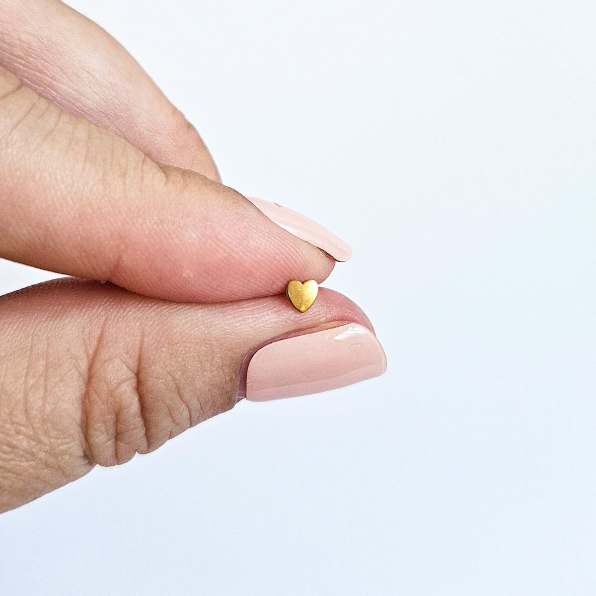 Tiny Heart | Stainless Steel Flat Back Stud