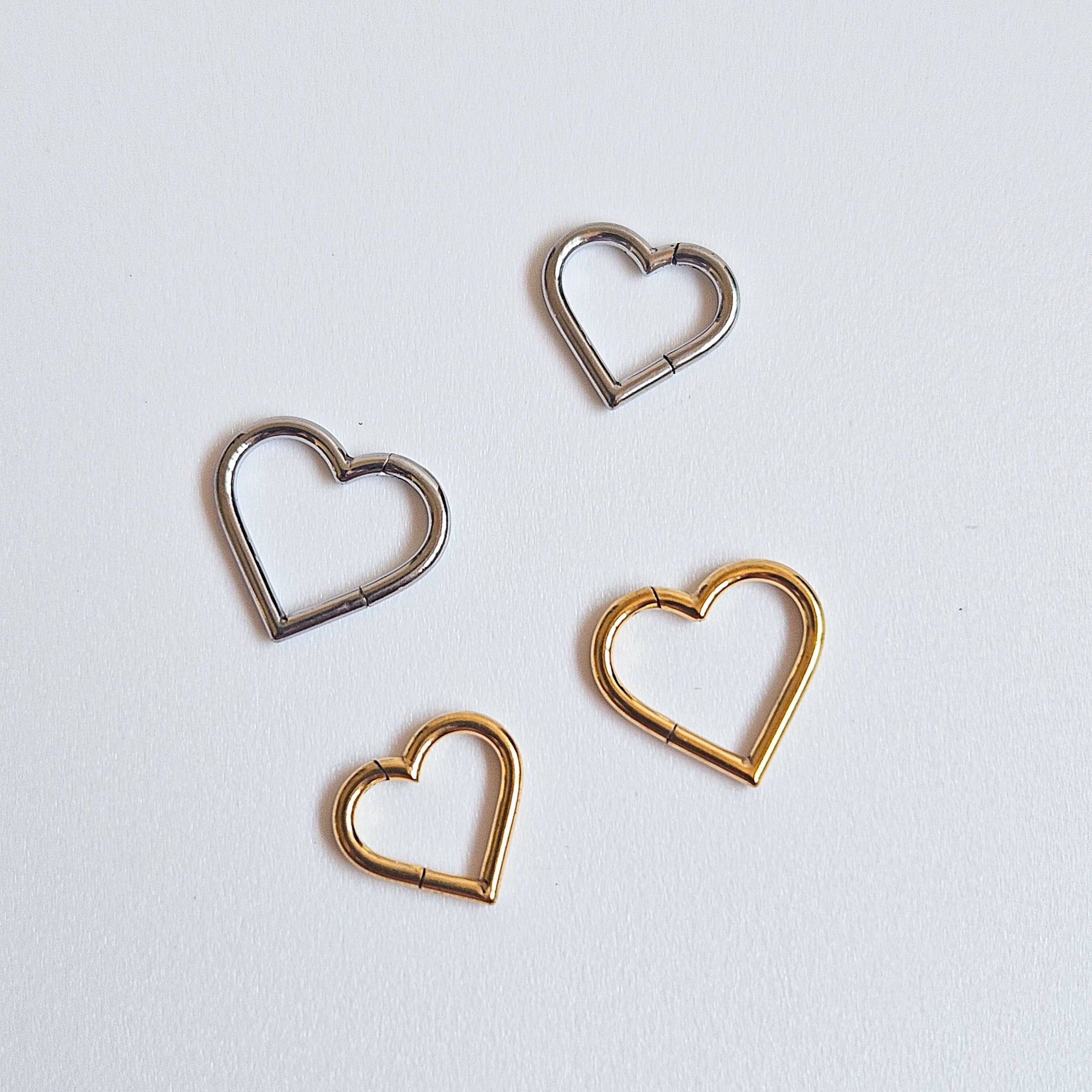 1.2mm Heart | G23 Titanium Seamless Clicker Ring 16G Gauge