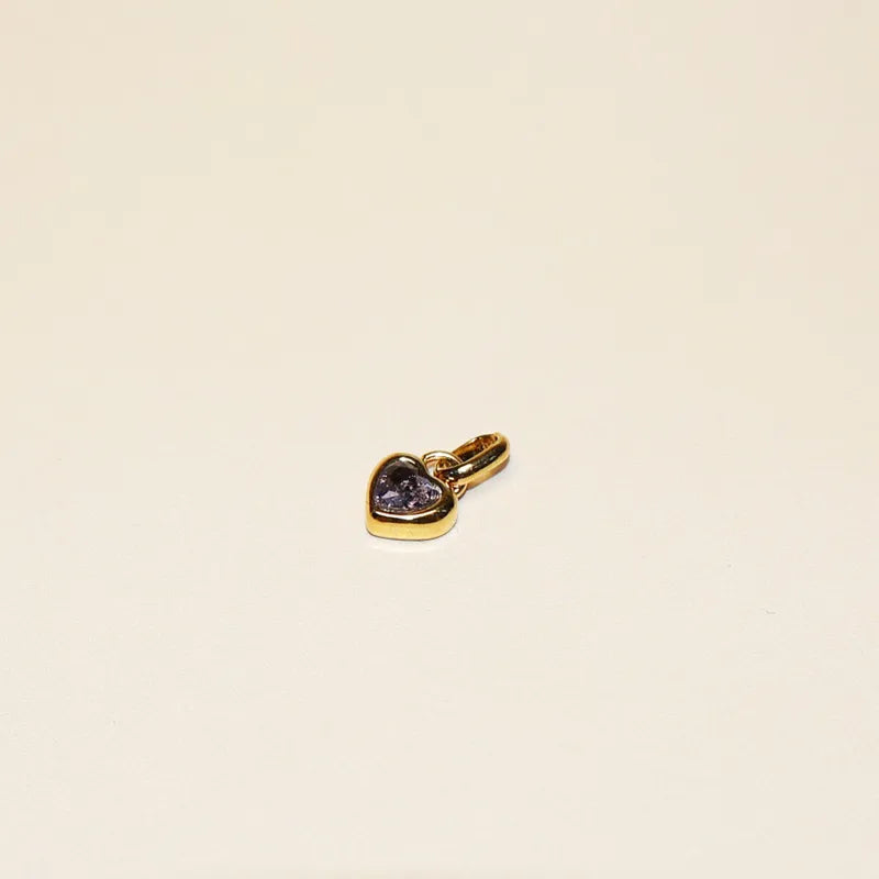 Birthstone Heart Charms