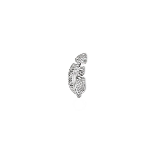 Leaf Silver | Stainless Steel Flat Back Stud