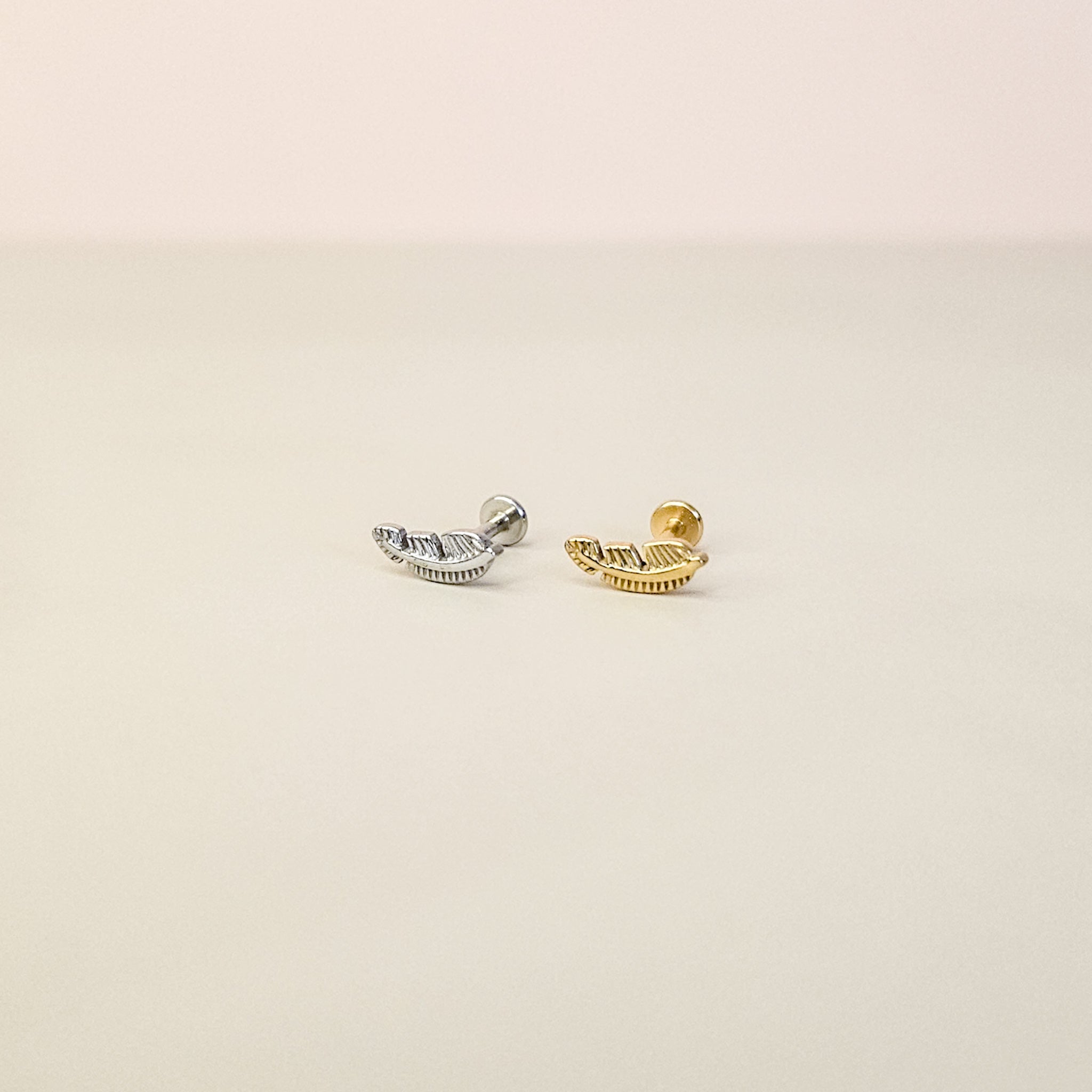 Feather | Stainless Steel Flat Back Stud