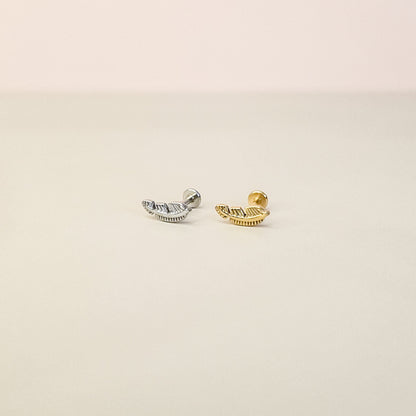 Feather Gold | Stainless Steel Flat Back Stud