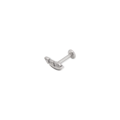 Feather Silver | Stainless Steel Flat Back Stud