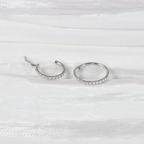 6mm CZ Luxe | Stainless Steel Clicker Ring