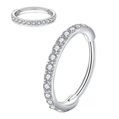 10mm CZ Luxe | Stainless Steel Clicker Ring