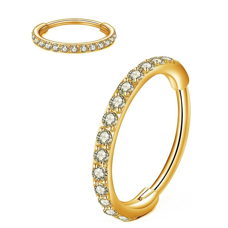 10mm CZ Luxe | Stainless Steel Clicker Ring