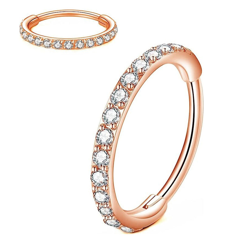 8mm CZ Luxe | Stainless Steel Clicker Ring