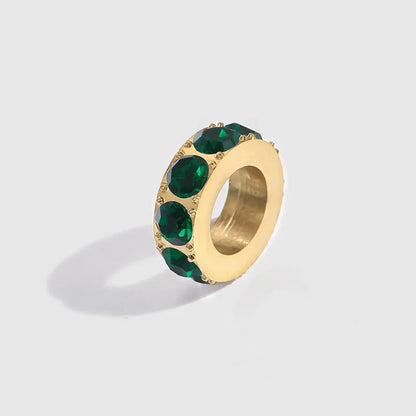 Gold Circle Birthstone Charm